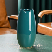 陶瓷花瓶摆件客厅插花水养水培，简约现代家居装饰品冬青红果花瓶