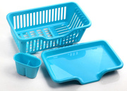 新厨房(新厨房)晾碗置物架塑料，加厚滴水碗架收纳滤沥水碗碟架多功能双层碗