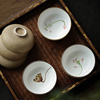 景德镇手绘陶瓷茶杯单个主人杯陶泥，品茗杯功夫茶具，斗笠杯普洱茶盏