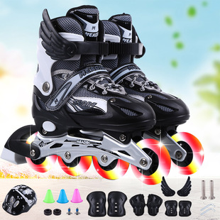 溜冰鞋儿童全套装，3-5-6-8-10岁旱冰直排轮滑可调男女童成人初学者