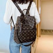 双肩包女2023年潮韩版百搭大容量，书包背包旅行包时尚潮流大包