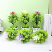 仿真植物盆栽迎客松盆景摆件客厅室内家居装饰仿真假花绿植小树