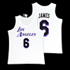 洛杉矶詹姆斯6号白色速干透气轻薄篮球服球衣背心
