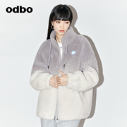 odbo欧迪比欧原创设计时尚保暖羊，毛绒外套秋冬男女气质百搭上衣
