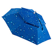 钓鱼伞帽双层头戴雨伞户外头顶防晒遮阳户外折叠雨伞帽收纳黑胶帽