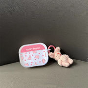 粉红色爱心小兔子适用苹果无线蓝牙耳机，保护套airpodspro2代3代创意耳机，壳可爱女生airpods3透明防摔软