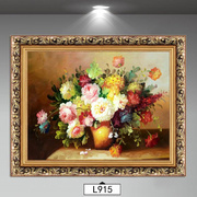 花卉装饰画美式餐厅油画欧式挂画客厅玄关有框画墙，壁画花开富贵l9