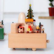 天空之城旋转木马木质，音乐盒八音盒创意生日圣诞节七夕情人节礼物