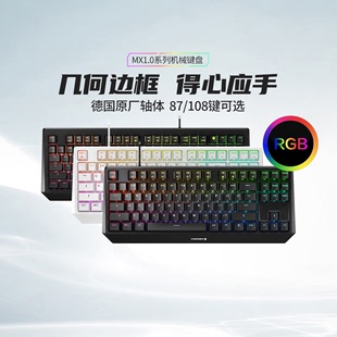 cherry樱桃mx1.0机械键盘87108键电竞游戏茶青红轴外接家用办公