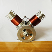 v2双缸发动机模型强磁活塞引擎凸轮机电，rc磁物理学，教具文创新(文创新)玩具