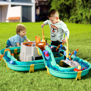 玩水玩具儿童水上乐园，模拟河道大型挖玩沙戏水池，室内户外沙滩套装