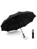 高档全自动折叠耐用晴雨伞太阳伞小黑伞女防晒防紫外线黑胶两用遮