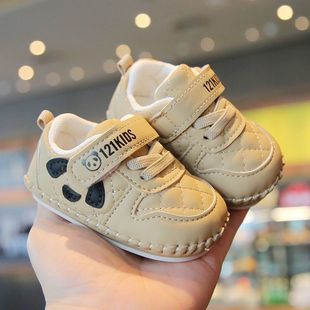 婴儿软底学步鞋春秋新 男宝宝防滑室内缝包鞋魔术贴女童单鞋0-2岁