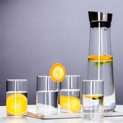 北欧创意玻璃冷水壶大容量水杯家用柠檬果汁凉水壶围炉冰茶茶配件