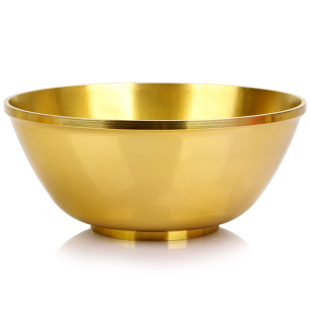 泰山阁 铜碗铜餐具摆件铜筷子铜勺子套装金饭碗家居家用碗摆件