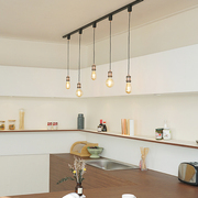 北欧现代简约专业轨道吊灯厨房，书房餐厅咖啡厅，店铺e27灯泡吊灯具