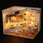 智趣屋diy小屋蛋糕日记手工，房子制作拼装木质玩具模型生日礼物女.