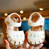 夏女宝宝中国风凉鞋1-2岁女童，防滑软胶底学步公主婴幼童包头防撞