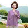 中年女装妈妈装假两件上衣T恤体血小衫30-40-50岁穿长袖Y衣服