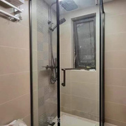 钻石极窄分离安装淋浴房型，浴室干湿侧移门隔断卫生间玻璃推拉门包