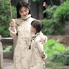 亲子旗袍母女装秋冬中国风唐装汉服女童儿童民国汉服连衣裙