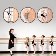 芭蕾舞装饰画舞蹈室墙面，装饰壁画儿童舞者，励志标语培训班女孩挂画