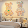 网红暴力熊卧室床头布置墙面装饰画高级感小物件房间改造用品贴纸