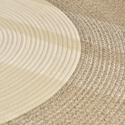 日式简约编织棉线地垫卧室圆形棉麻地毯客厅手工沙发垫茶几垫耐磨