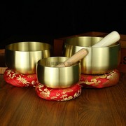 黄铜音钵铜磬纯铜，铜钵碗助睡眠瑜伽修行冥想禅定静心满月颂钵音疗