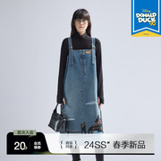 播迪士尼唐老鸭系列商场同款2024时髦吊带连衣裙BDR1LD0201