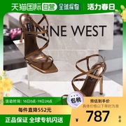 韩国直邮ninewest凉鞋女士，皮革材质时尚潮流，个性简约nw400玖熙