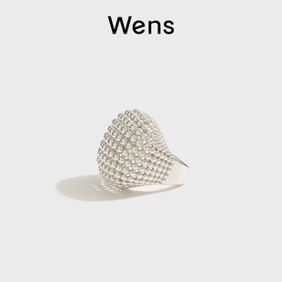 wensball系列镂空圆球戒指，女轻奢高级感小众原创设计师闪耀工艺