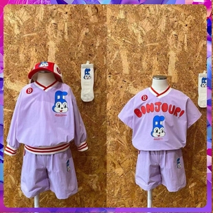 babyking2024儿童宝宝bebe套装，个性中性男女童，韩版卫衣卫裤短裤