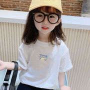 婴儿童纯棉夏装短袖T恤宝宝女童宽松上衣洋气卡通韩版打底衫