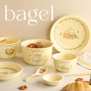 家居面包兔奶油风餐具套装送礼陶瓷饭碗家用创意盘子碗组合