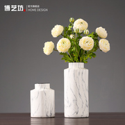 现代新中式个性创意水墨多色，陶瓷花瓶干花套装，摆件客厅插花装饰品