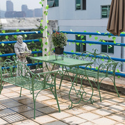 户外网红庭院桌椅阳台组合沙发，铁艺桌椅公园长椅子露天休闲茶桌椅