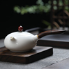 德化白瓷功夫茶壶羊脂玉瓷透白泡茶壶家用单壶纯色陶瓷小壶中式白