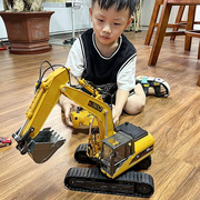 号大合金遥控挖掘机儿童玩具车，男孩汽车仿真电动挖土机工程车挖机