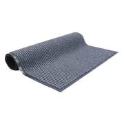 双层条纹加厚绒面地垫耐磨除尘吸水防滑灰色宽度1.2米