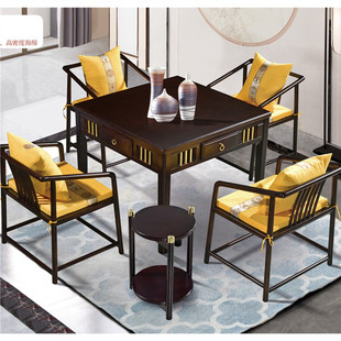 新中式麻将机实木餐桌两用高档静音茶桌一体全自动家用麻将桌棋牌