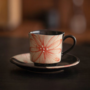 日本陶瓷咖啡套杯日式粗陶风，马克杯ins风高颜值杯子家用简约水杯
