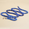 天然蓝色宝石项链女原创设计水晶串珠颈饰，双圈锁骨链蓝晶石毛衣链