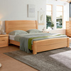 加厚全实木床榉木双人大床1.8现代简约1.5米工厂北欧原木家具