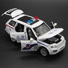 6开门合金警车金属路虎110小汽车模型儿童，玩具公安警察玩具车回力