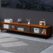 电视柜简约现代茶几电视，机柜组合小户型客厅，实木伸缩轻奢地柜卧室
