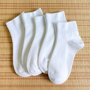 春秋季全棉女袜学院风学生，短袜黑白色，运动袜子女日系简约小白袜