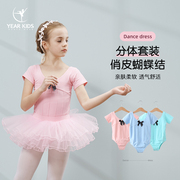 舞蹈服儿童女秋季长袖拉丁中国舞，幼儿芭蕾舞裙跳舞服装女童练功服
