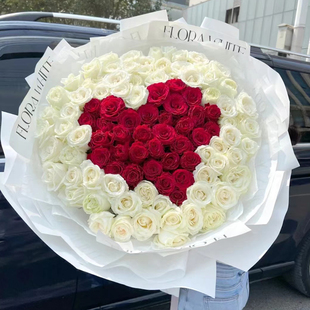 99朵白玫瑰花束鲜花速递北京上海广州同城配送女友生日.表白求婚