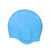 0710g品牌成人泳帽耳朵防水护耳，韩国设计长发男士女士硅胶游